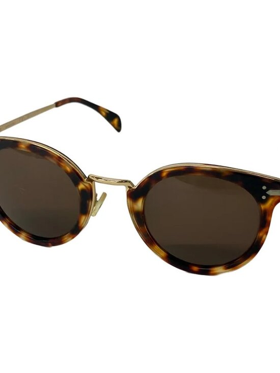 CELINE CL41373/S Dark Brown Gold Multi Plastic Hardware Sunglasses main image 5
